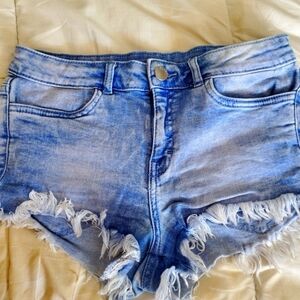 H&M divided brand cut off jean shorts size 6 stretch material